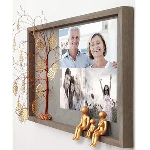 Gold Willow Family Tree, Family Picture Frame for Wall